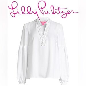 NWOT Lilly Pulitzer Shea Tunic Top In Resort White